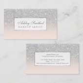 Carte De Visite Les parties scintillantes modernes d'argent de (Devant / Derrière)