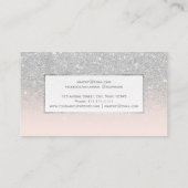 Carte De Visite Les parties scintillantes modernes d'argent de (Dos)