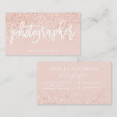 Carte De Visite les parties scintillantes roses d'or de (Devant / Derrière)