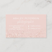 Carte De Visite les parties scintillantes roses d'or de (Dos)