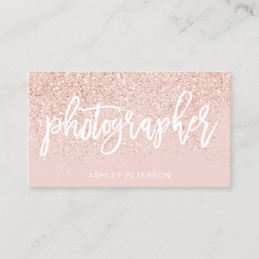 Carte De Visite les parties scintillantes roses d'or de (Devant)