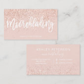 Carte De Visite Les parties scintillantes roses d'or de (Devant / Derrière)