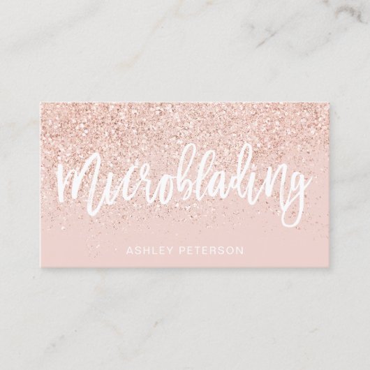 Carte De Visite Les parties scintillantes roses d'or de (Devant)