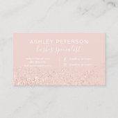 Carte De Visite Les parties scintillantes roses d'or de (Dos)