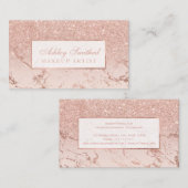 Carte De Visite Les parties scintillantes roses modernes d'or (Devant / Derrière)