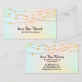 Carte De Visite Les pastels de *~* rougissent yoga de chant (Devant / Derrière)