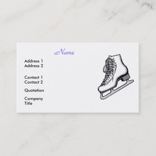 Carte De Visite Les patineurs artistiques sont frais (Devant)