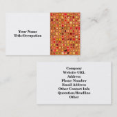 Carte De Visite Les Patters de Terracotta (Devant / Derrière)