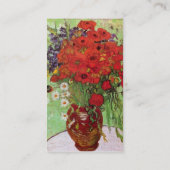 Carte De Visite Les pavots rouges et les marguerites de Vincent va (Dos)