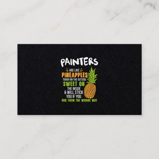 Carte De Visite Les Peintres Sont Comme Des Ananas. (Devant)