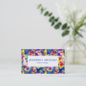 Carte De Visite Les perroquets d'aquarelle | ajoutent votre nom (Debout devant)