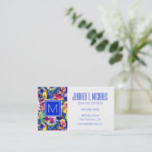Carte De Visite Les perroquets d'aquarelle | ajoutent votre nom (Debout devant)