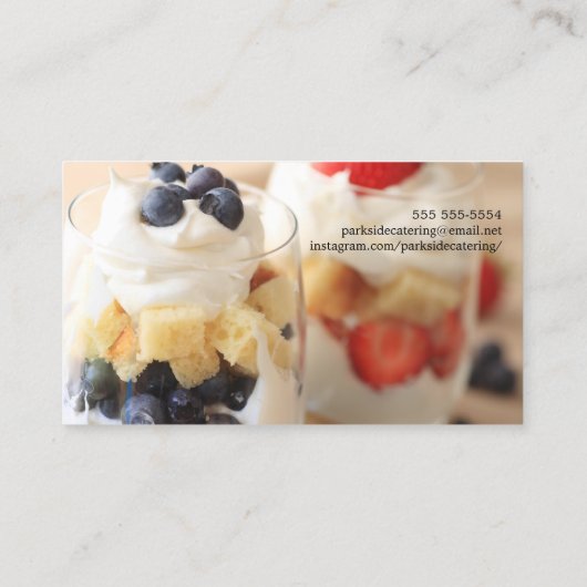 Carte De Visite Les petits fruits en verre (Dos)