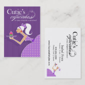 Carte De Visite Les petits gâteaux de Cutie - pâtisseries de (Devant / Derrière)