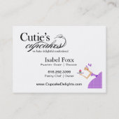 Carte De Visite Les petits gâteaux de Cutie - pâtisseries de (Dos)