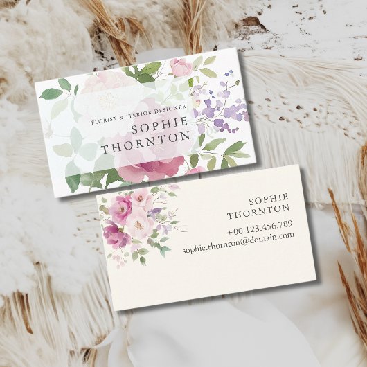 Carte De Visite Les pivoines élégantes