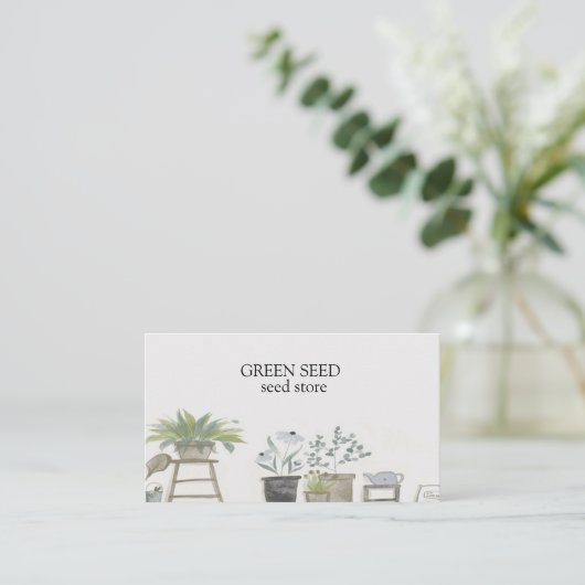 Carte De Visite Les Plantes (Debout devant)