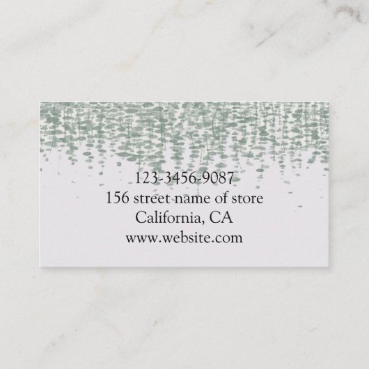 Carte De Visite Les Plantes (Dos)