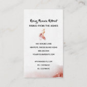 Carte De Visite *~* Les plumes de la Bourgogne rouge orangée Flamm (Dos)