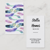 Carte De Visite Les plumes sauvages du rêve d'eau (Devant / Derrière)