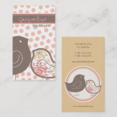 Carte De Visite Les Pois de Damas roses sucrés (Devant / Derrière)