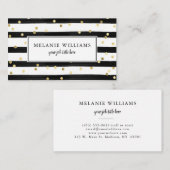 Carte De Visite Les Pois d'or de Black and White Stripes (Devant / Derrière)