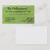 Carte de visite - Les pollinisateurs (Devant / Derrière)