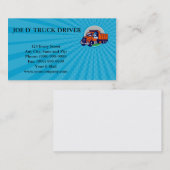 Carte De Visite Les pouces de chauffeur de camion de décharge de (Devant / Derrière)