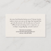 Carte De Visite Les projecteurs de Kenosha (Dos)