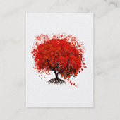 Carte De Visite Les racines de l'arbre rouge tourbillonnent les co (Dos)
