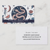 Carte De Visite Les reptiles modernes de serpent Secourent les fle (Devant / Derrière)