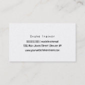 Carte De Visite Les reptiles modernes de serpent Secourent les fle (Dos)