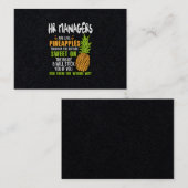 Carte De Visite Les Responsables RH Sont Comme Des Ananas. (Devant / Derrière)