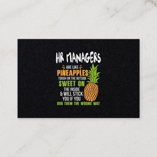 Carte De Visite Les Responsables RH Sont Comme Des Ananas. (Devant)