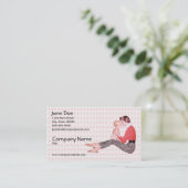 Carte De Visite Les rétros années 1950 maman et bébé (Debout devant)