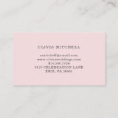 Carte De Visite Les roses assez roses rougissent dessus le rose | (Dos)