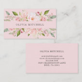 Carte De Visite Les roses assez roses rougissent dessus le rose | (Devant / Derrière)