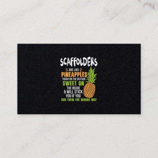 Carte De Visite Les Scaffoleurs Sont Comme Des Ananas. (Devant)