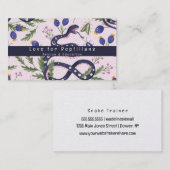 Carte De Visite Les serpents Secourent les fleurs (Devant / Derrière)