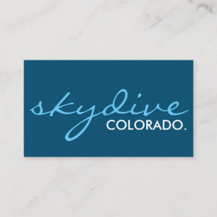 Carte De Visite les sites de skydive. (personnalisable en couleur)