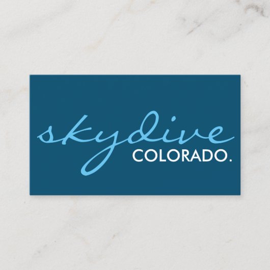 Carte De Visite les sites de skydive. (personnalisable en couleur) (Devant)