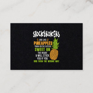 Carte De Visite Les Stocks Sont Comme Des Ananas.