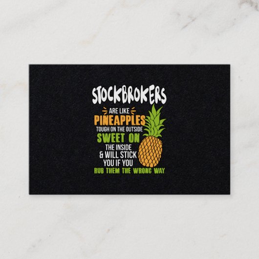 Carte De Visite Les Stocks Sont Comme Des Ananas. (Devant)