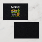 Carte De Visite Les Stocks Sont Comme Des Ananas. (Devant / Derrière)