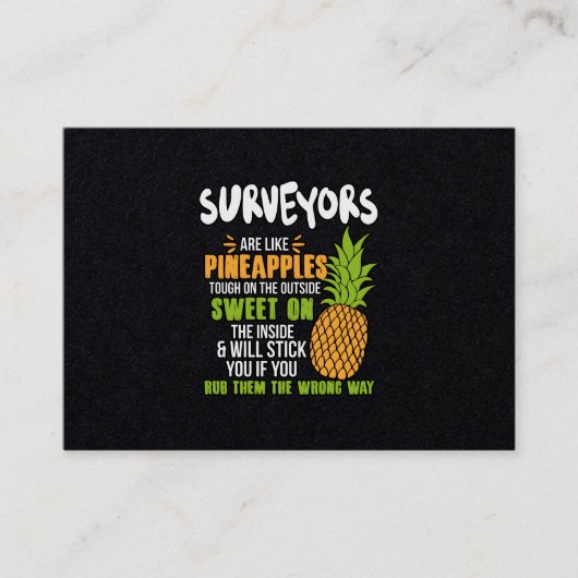 Carte De Visite Les Surveyors Sont Comme Des Ananas. (Devant)