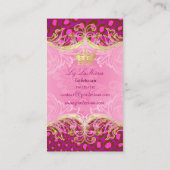 Carte De Visite Les taches de léopard de PixDezines, fuschia (Dos)