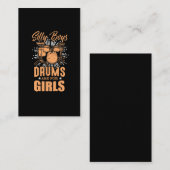 Carte De Visite Les tambours sont pour les filles - Musicien de ta (Devant / Derrière)