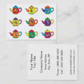 CARTE DE VISITE LES TEAPOTS COLORÉS (Devant / Derrière)