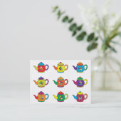 CARTE DE VISITE LES TEAPOTS COLORÉS (Debout devant)