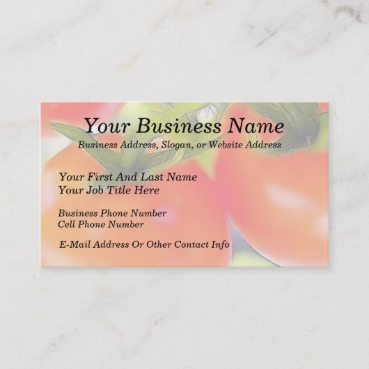 Carte De Visite Les tomates se ferment (Devant)